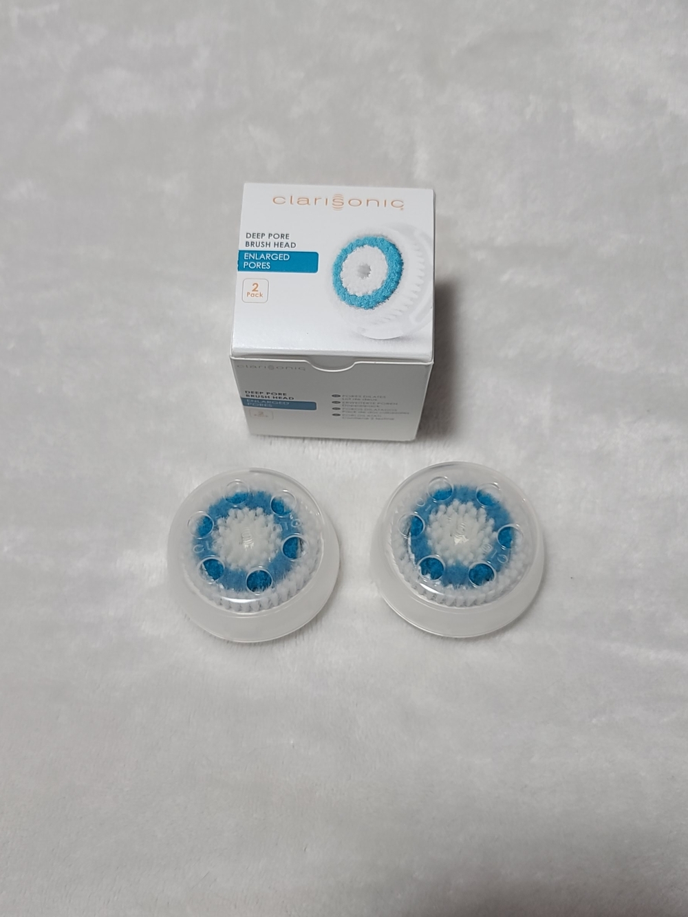 Clarisonic Deep Pore Brush Heads - Blue/White (2 Pack) + 1 Bonus Head!!
